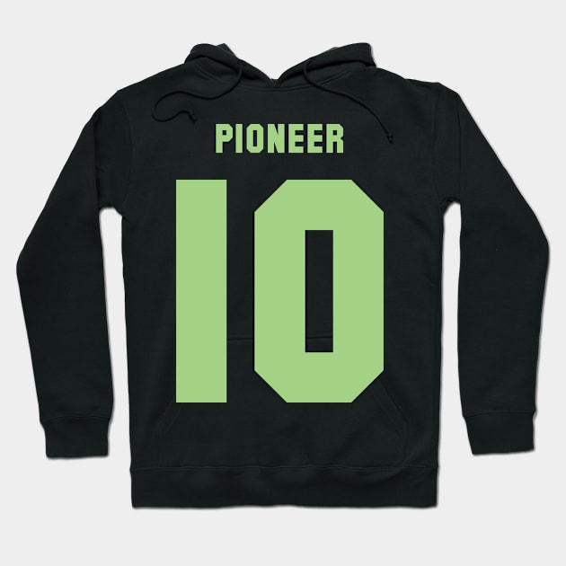 Pioneer 10 Jersey Hoodie by TotallyNormal